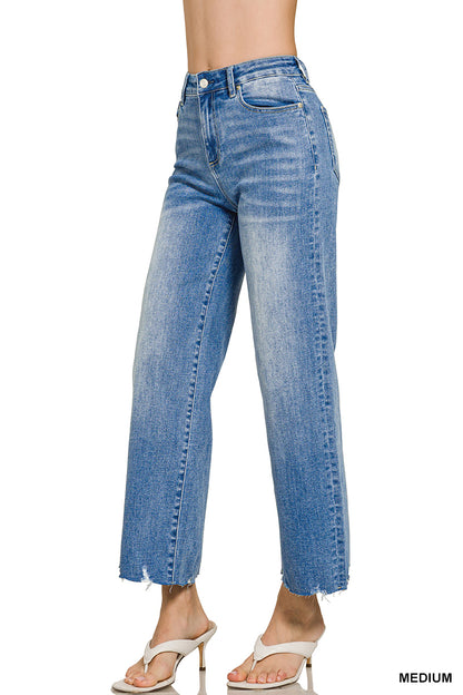 Zenana Wide Leg Cropped Denim