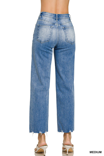 Zenana Wide Leg Cropped Denim