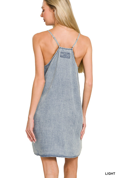 Stone Washed Mini Dress