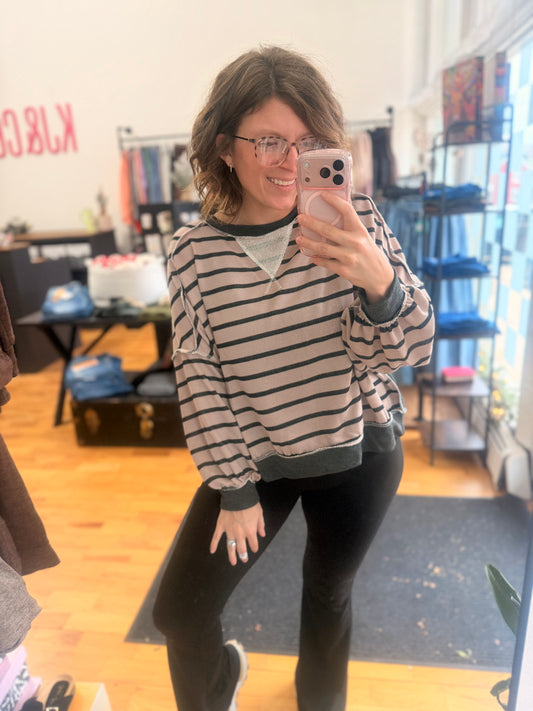 Colorblock French Terry Pullover