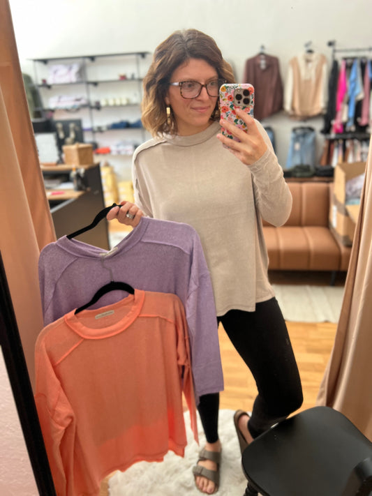 Lightweight Long Sleeve Hacci Tee