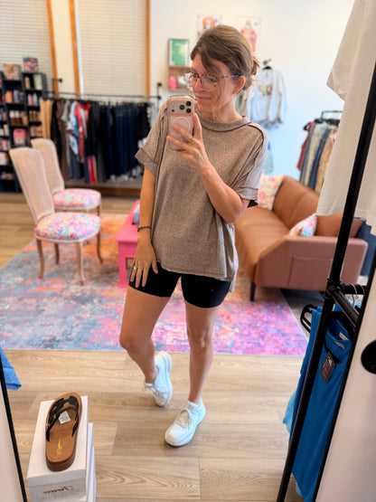 Lightweight Side Slit Hacci Tee