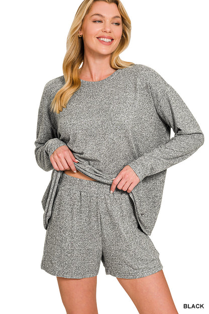 Hacci Long Sleeve & Shorts Set
