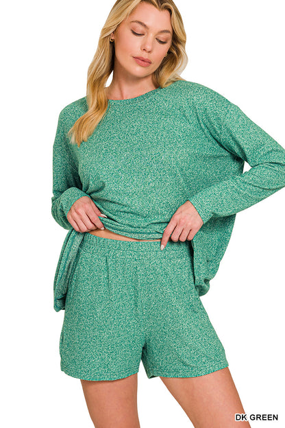 Hacci Long Sleeve & Shorts Set