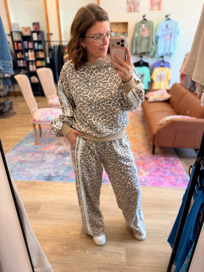 Luxe Leopard French Terry Sweatpants