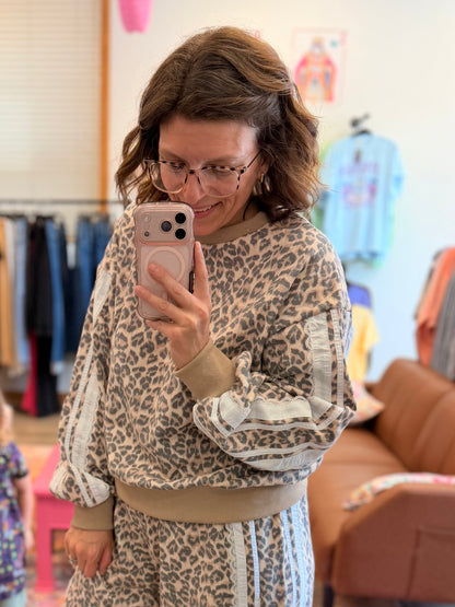 Luxe Leopard French Terry Sweatshirt