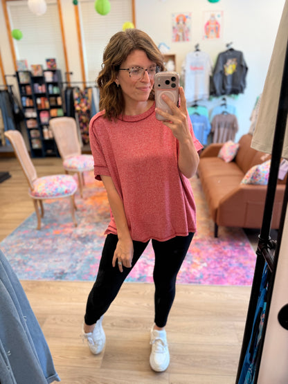 Lightweight Side Slit Hacci Tee