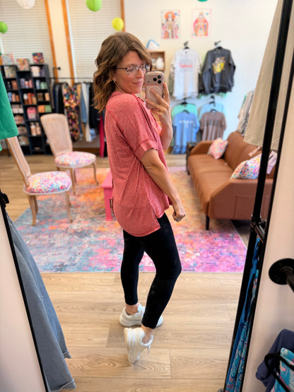 Lightweight Side Slit Hacci Tee