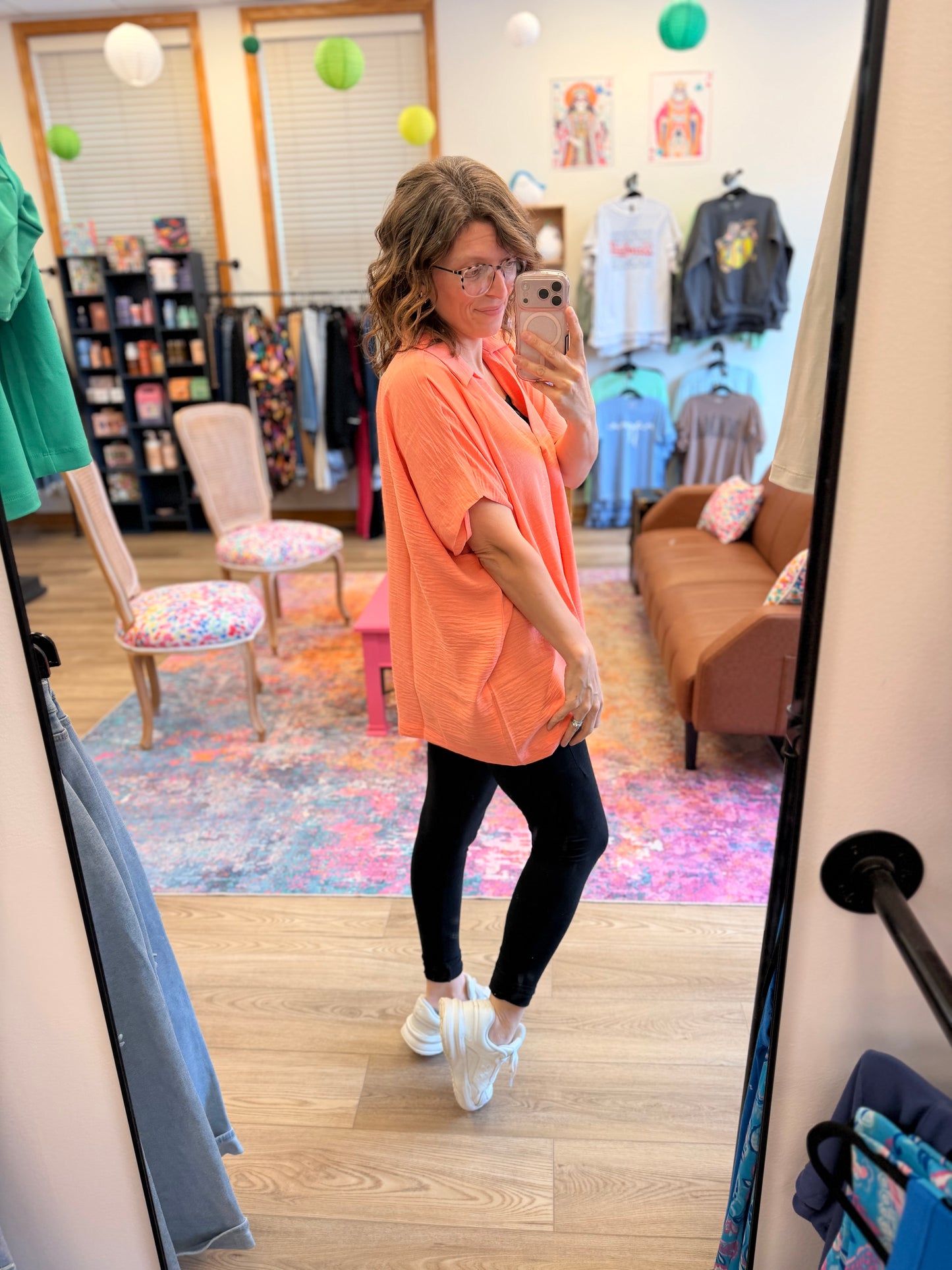 Oversized Collared Airflow Blouse