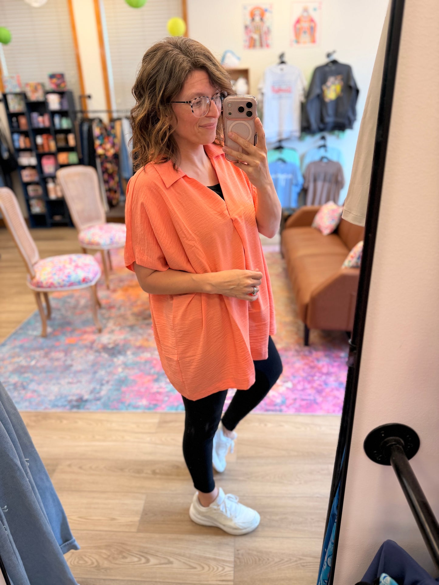 Oversized Collared Airflow Blouse