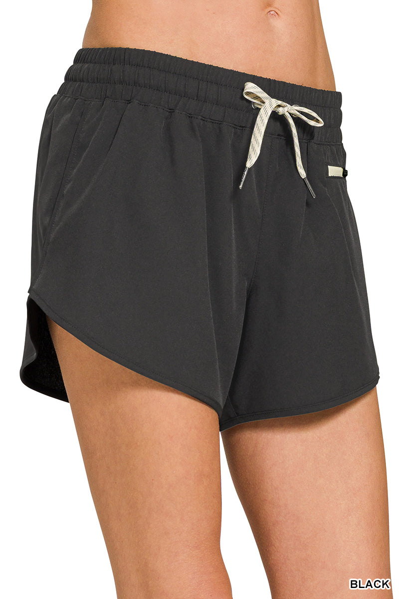 Woven Athleisure Running Shorts