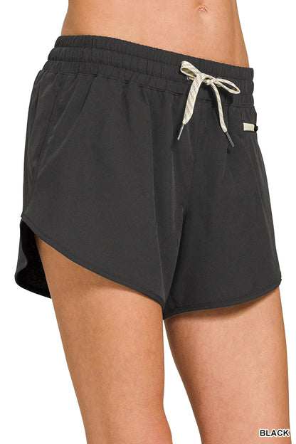Woven Athleisure Running Shorts