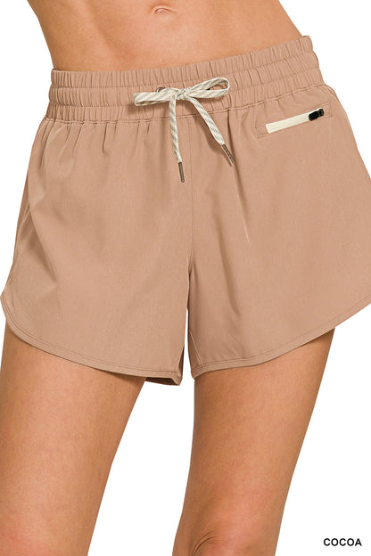 Woven Athleisure Running Shorts