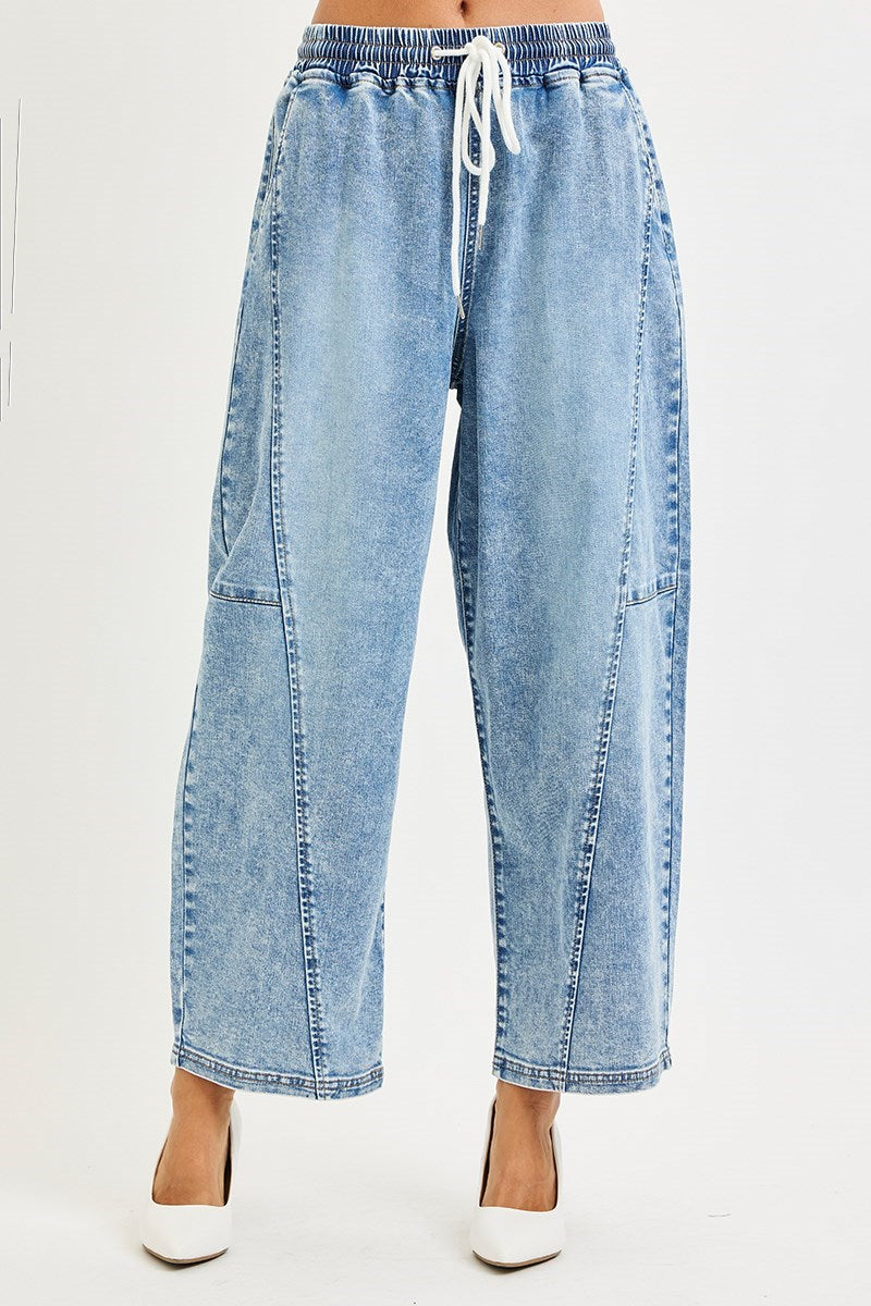 Risen Elastic Band Slouchy Barrel