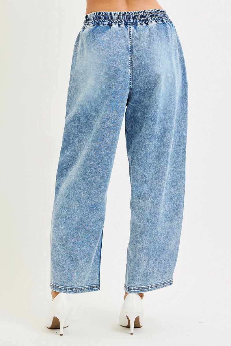 Risen Elastic Band Slouchy Barrel
