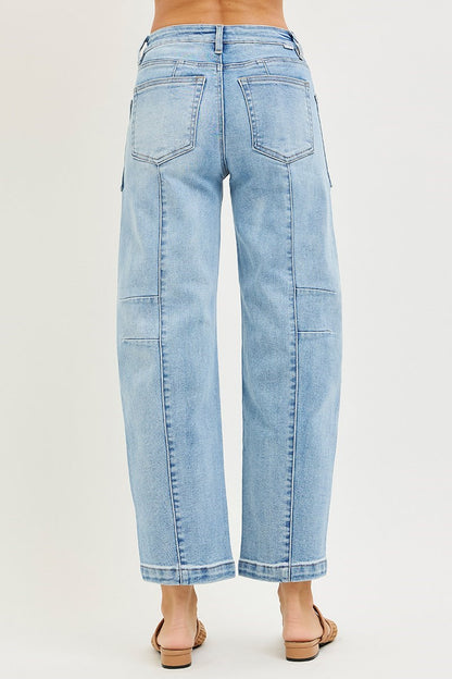 Risen Slouchy Ankle Boyfriend Barrel Jean
