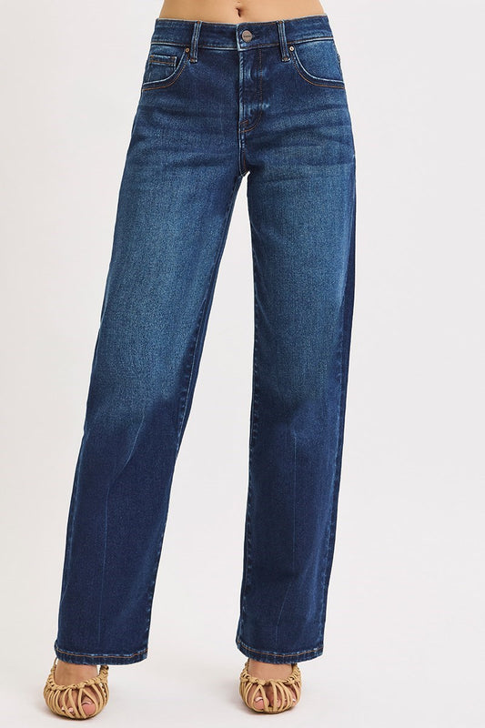 Risen Mid Rise Wide Baggy Jean-31 Inseam