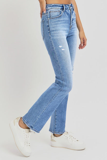 Risen High Rise Ankle Straight Jean