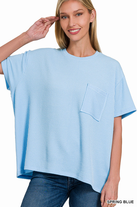 Ribbed Pocket Tee