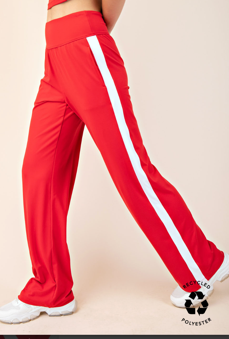 Striped Butter Soft Straight Leg Pants-LONG