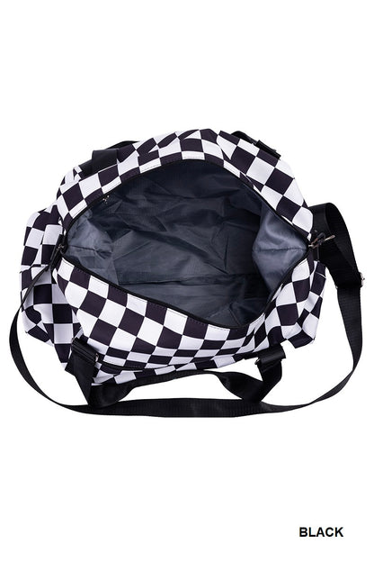 Checkered Travel Duffle Bag