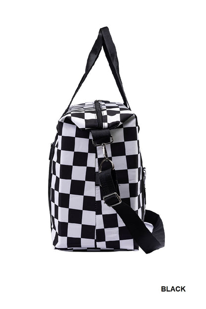 Checkered Travel Duffle Bag