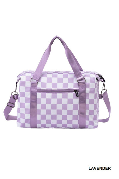 Checkered Travel Duffle Bag