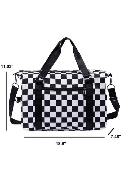 Checkered Travel Duffle Bag