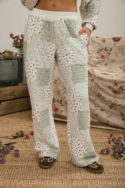 Floral Patchwork Quilted Lounge Pant