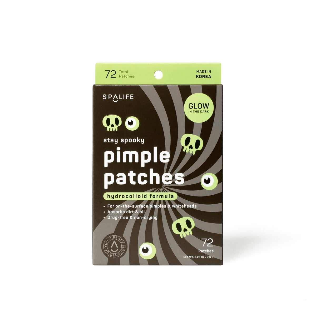 Glow in the Dark Skull Shaped Halloween Pimple Patches