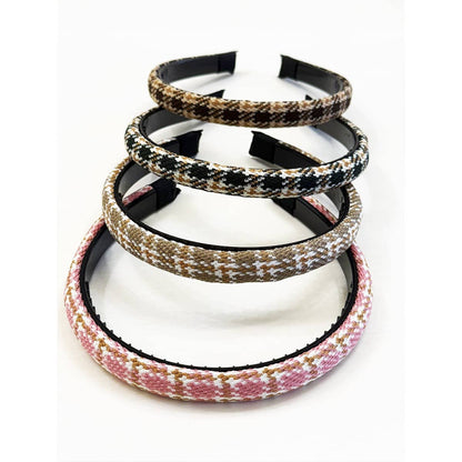 Preppy Checker Padded Fashion Headband
