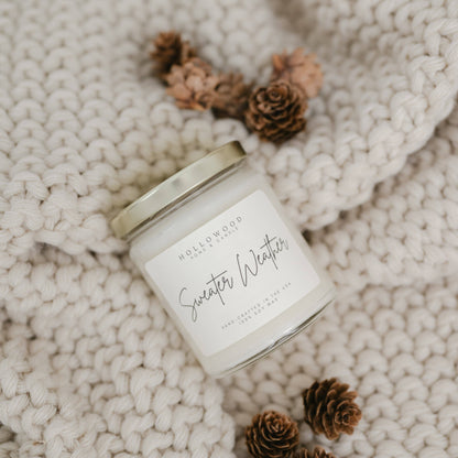 SWEATER WEATHER | FALL | 8 OZ CANDLE: 8 OUNCE