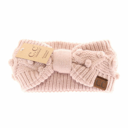 Bobble Knit C.C Women's Fashion Headband: City Grey