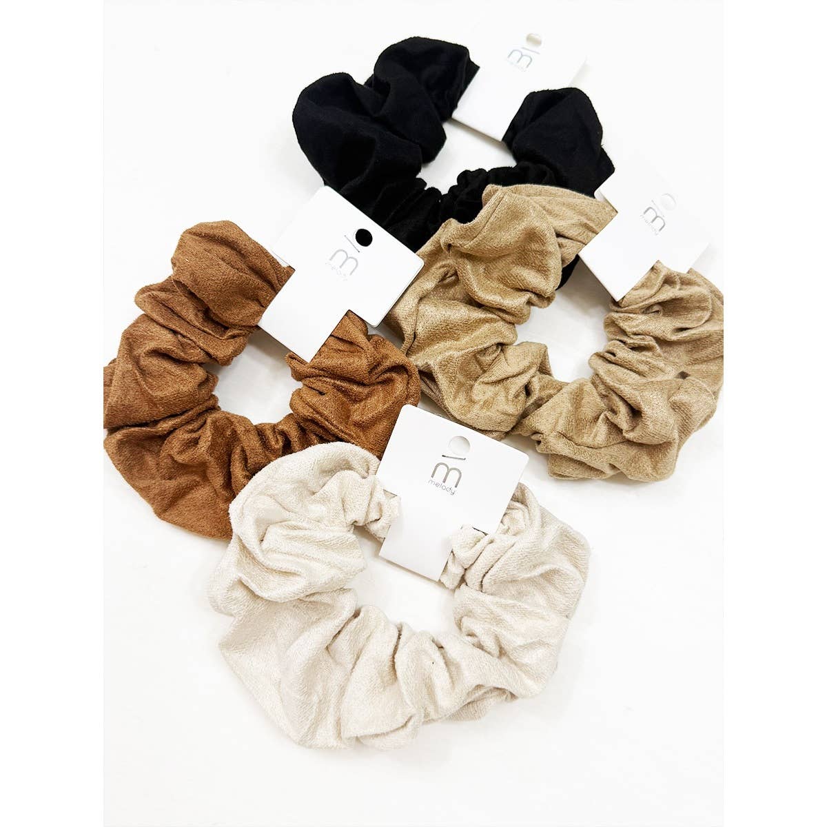 The Perfect Suede Neutral Color Scrunchie