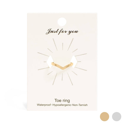 18K Gold Stainless Steel Point Toe Ring