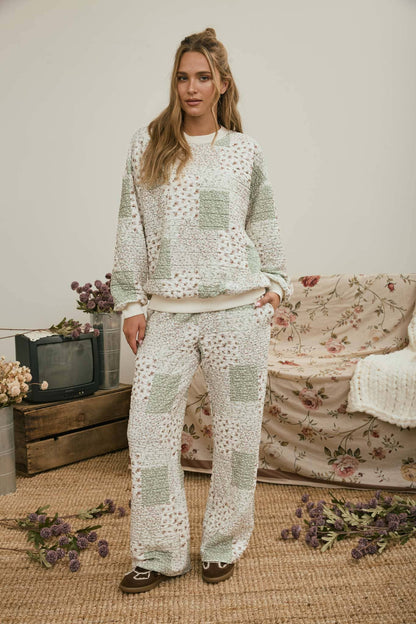 Floral Patchwork Quilted Lounge Pant