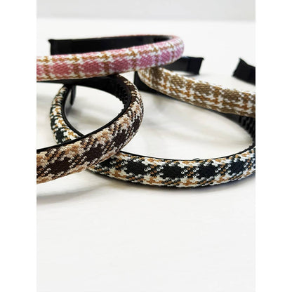 Preppy Checker Padded Fashion Headband