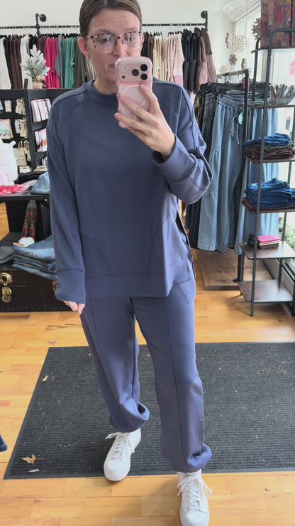 Luxe Scuba Side Slit Tunic Pullover