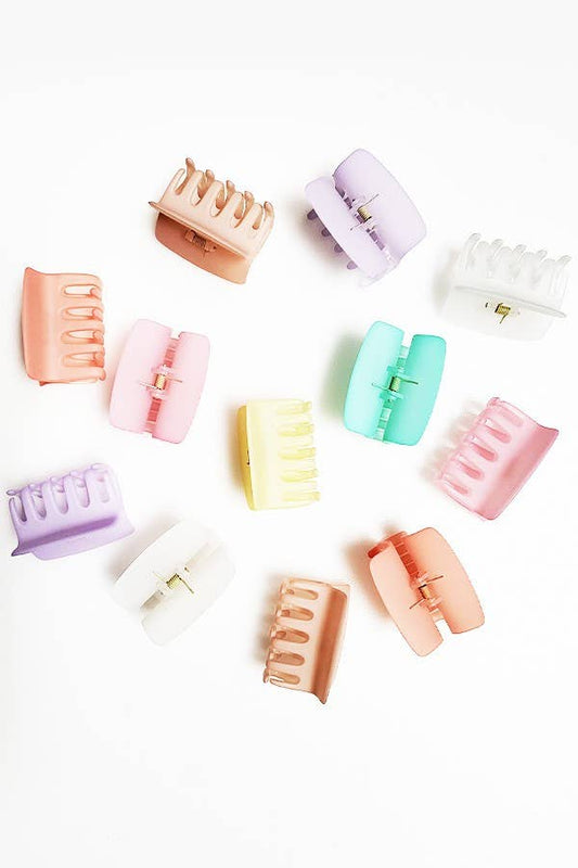 Matte Pastel Color Hair Claw Clip