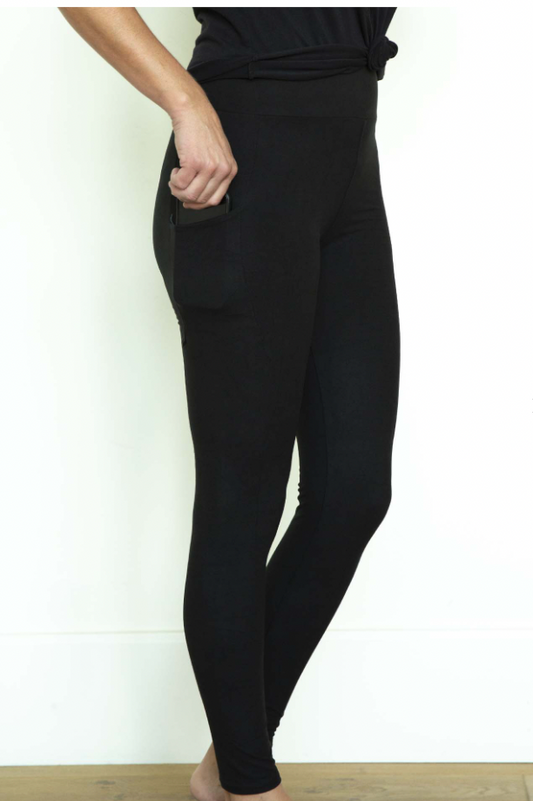 Solid Black Buttery Soft Pocket Leggings